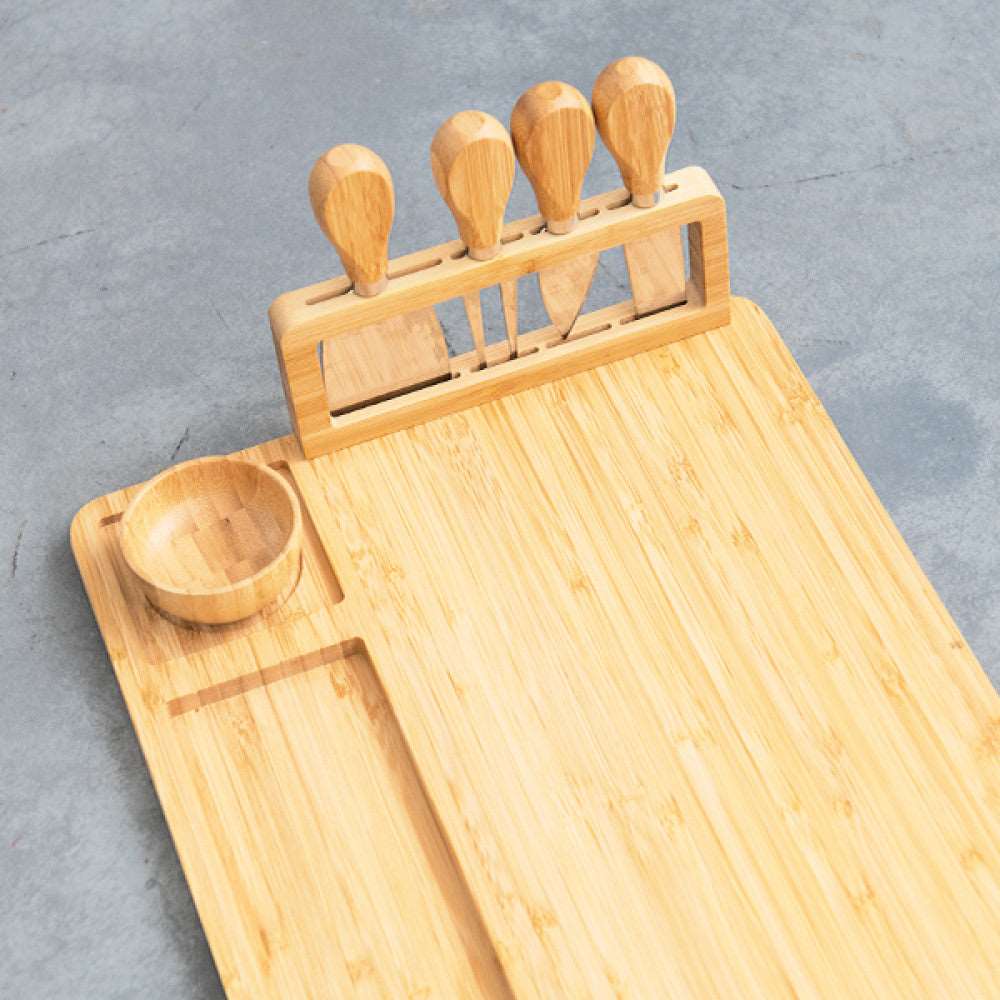  CHOP & STICK Cutting Board and Cheese Knife Set with