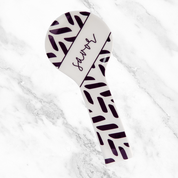 Black & White Spoon Rest – Tate + Zoey