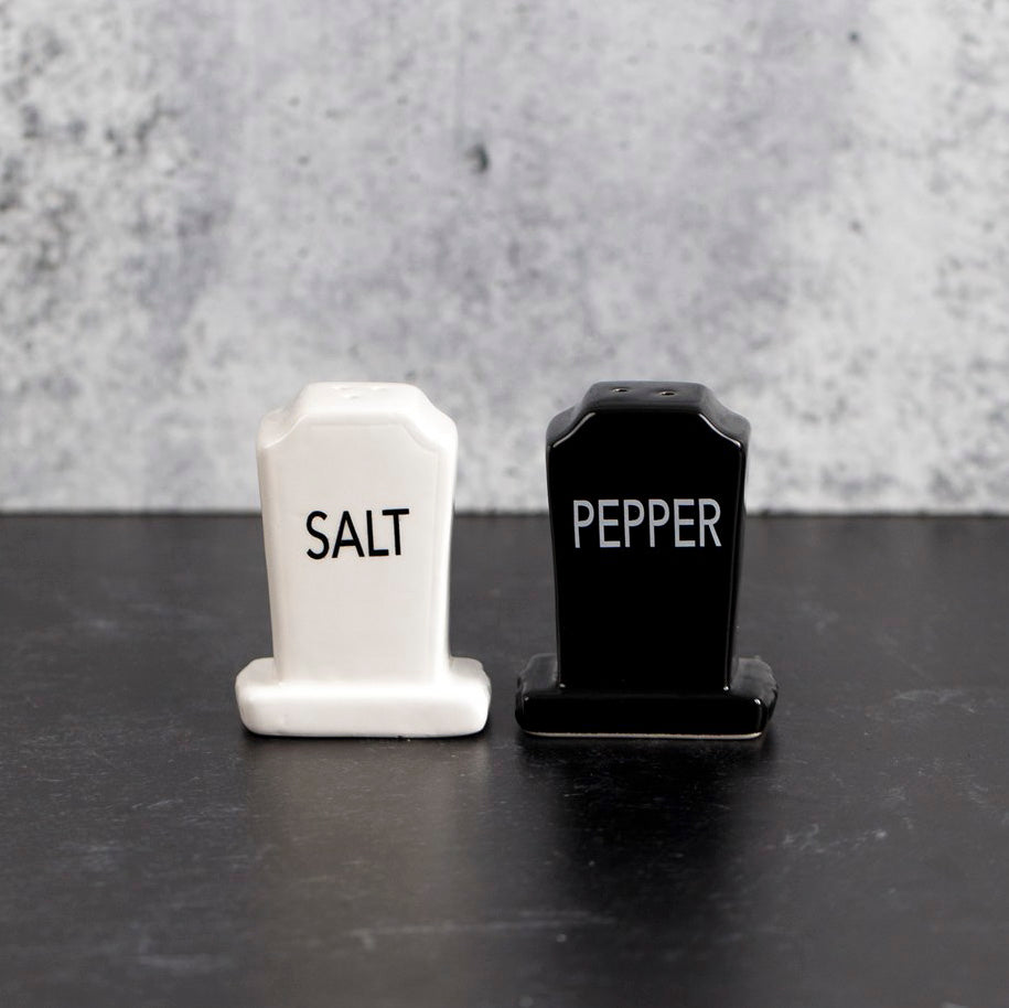 Here Lies Tombstone Salt & Pepper Shakers