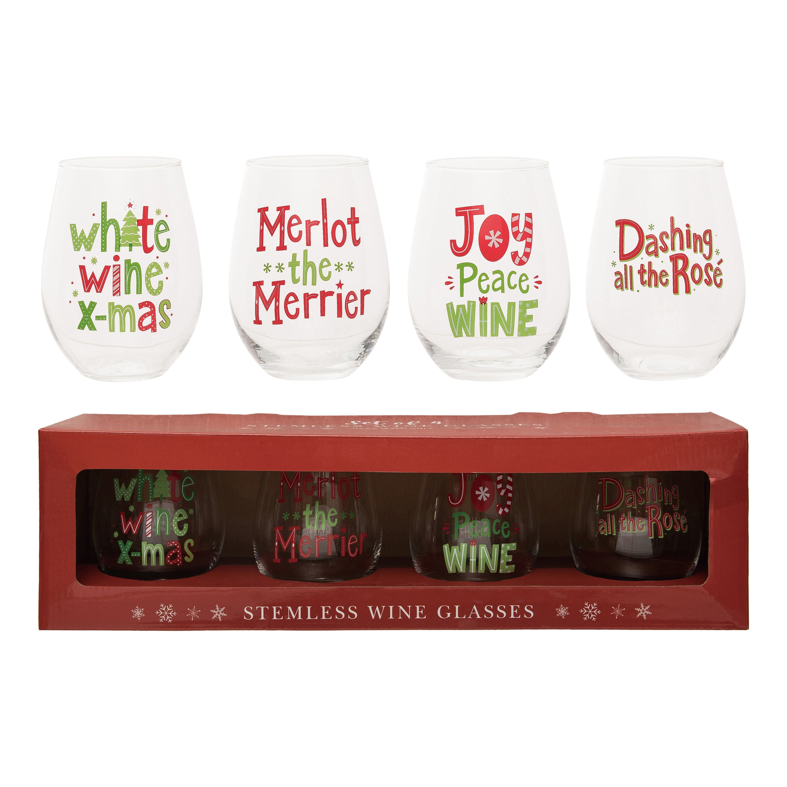 Christmas Spirit Wine Glass Set – Tate + Zoey