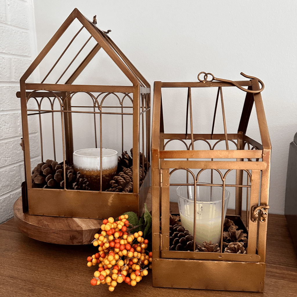 Gold Frame Hanging Bird Feeders