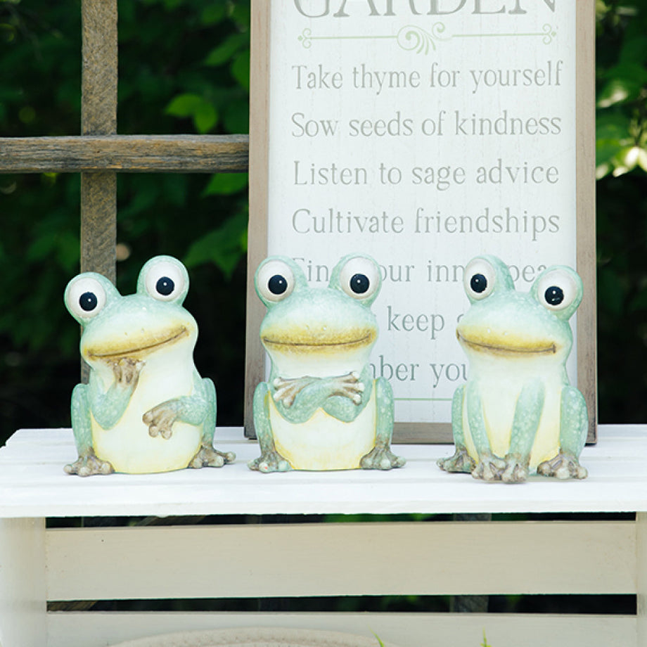 Toadally Awesome Garden Frogs - Set of 3